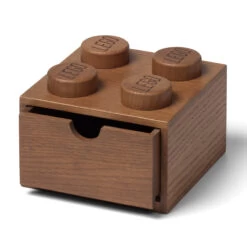 Giant LEGO Brick Wooden Desktop Drawer - Medium - Dark Stained Oak