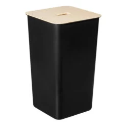 Slimline Recycle Bin - SmartStore Collect - Black Bin With Birch Lid