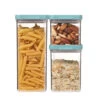 3 X Stacking Kitchen Storage Canisters - Omnia - Blue