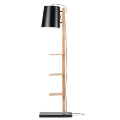Floor Lamp With Shelves - Cambridge - Black Lamp Shade