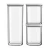 3 X Clear Kitchen Storage Canisters - White